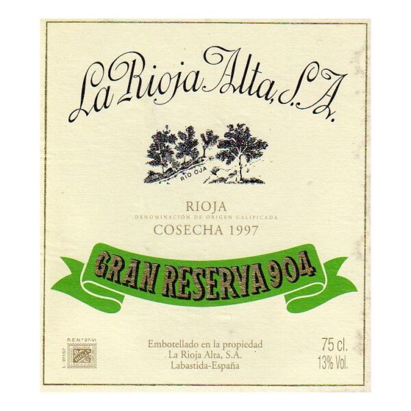 2001 La Rioja Alta 904 Rioja Gran Reserva DOCa 1x750ml