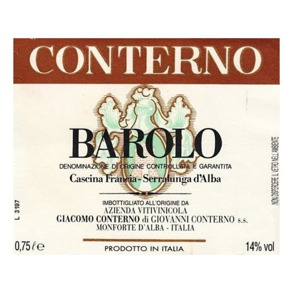 Giacomo Conterno, Barolo, Francia