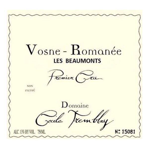 Domaine Cecile Tremblay, Vosne-Romanee Premier Cru, Les Beaux Monts