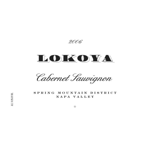 Lokoya, Cabernet Sauvignon, Spring Mountain District