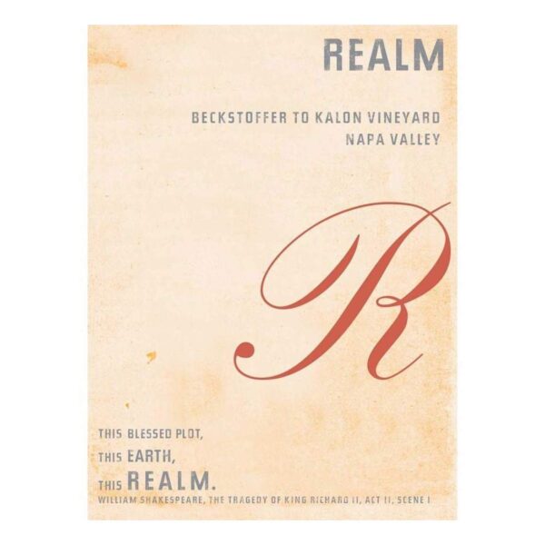 Realm Cellars, Beckstoffer To Kalon Vineyard Cabernet Sauvignon, Oakville