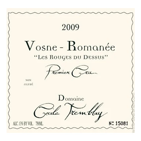 Domaine Cecile Tremblay, Vosne-Romanee Premier Cru, Les Rouges Dessus