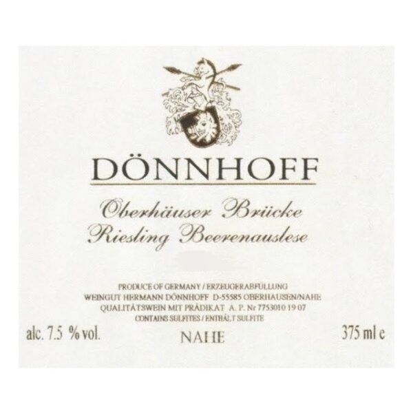 Donnhoff, Oberhauser Brucke Riesling Spatlese, Nahe