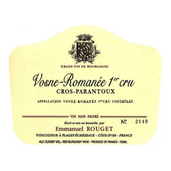 Emmanuel Rouget, Vosne-Romanee Premier Cru, Cros Parantoux